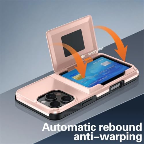 Étui iPhone 14 Pro noir antichoc - Coque de protection robuste porte-carte caché