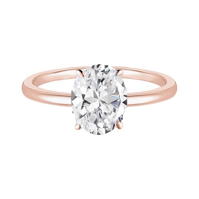 1/1.5/2/2.5/3 Carat Center Moissanite Engagement Ring 10K 14K 18K Gold Round/Heart/Princess/Cushion/Oval/Emerald/Pear/Marquise Cut Moissanite Weeding Solitaire Ring for Women Wedding Promise Ring4