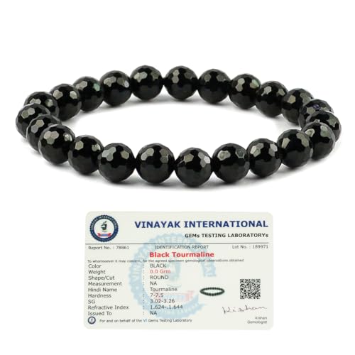 Image of Reiki Crystal Products Certified Natural Crystal Stone 8 mm Faceted /Diamond Cut Beads Bracelet for Men & Women | Reiki Charged Gemstone Bracelet | Multiple Crystal Variants Available