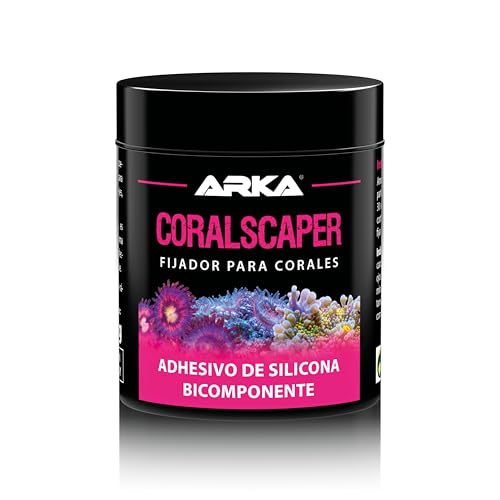 Fijador de corales acuario – ARKA Coralscaper silicona 2K 120 g – fijación segura y duradera de corales y esquejes – sin residuos, moldeable bajo el agua y fácil de usar