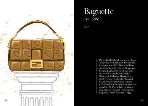 Die Handtasche - Eine illustrierte Hommage an einen Modeklassiker: Mit Zeichnungen der kultigsten Handtaschen von Chanel, Dior, Louis Vuitton, Hermès, ... uvm. (Bewegte Leben aus der Modewelt, Band 6)