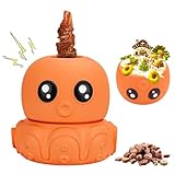 paatata Interactive Dog Toys Bully Stick Holder,Treat-Dispensing & Squeaky Dog Chew Toys to Keep Them Busy Multifunctional Natural Rubber(Orange)