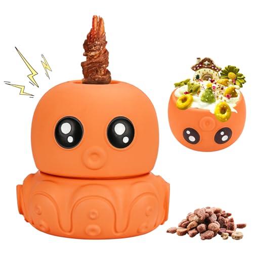 paatata Interactive Dog Toys Bully Stick Holder,Treat-Dispensing & Squeaky Dog Chew Toys to Keep Them Busy Multifunctional Natural Rubber(Orange)