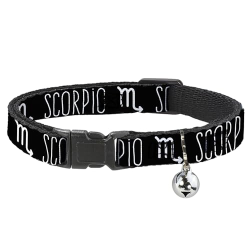 Collar para gato Buckle-Down BAC-W32664-NM Escorpio mediano de 1,27 cm ajustable con cierre breakaway 2