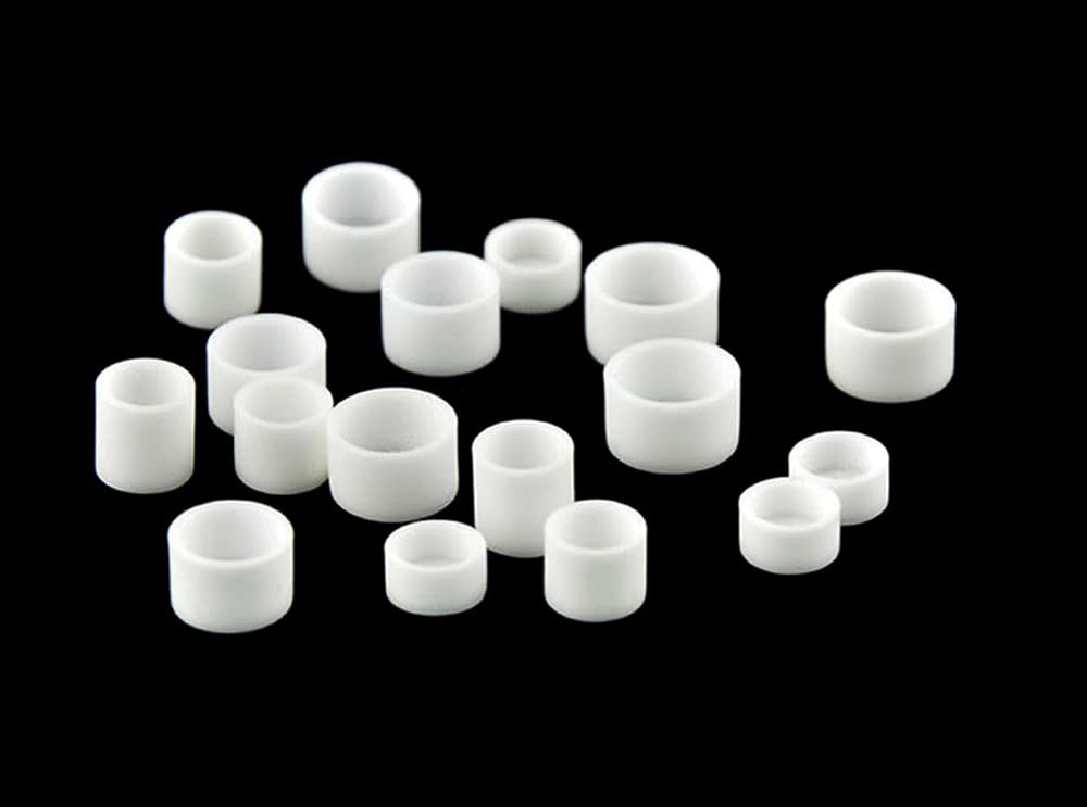 10 crisoles de corindón AL2O3 de alta pureza for pruebas de análisis térmico TGA DTA(6.7x7.1mm without Lid)