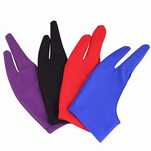 Guante para tablet gráfica de 2 dedos, guante artístico de licra para tablet gráfica, caja de luz y tablero de trazado miniatura 6