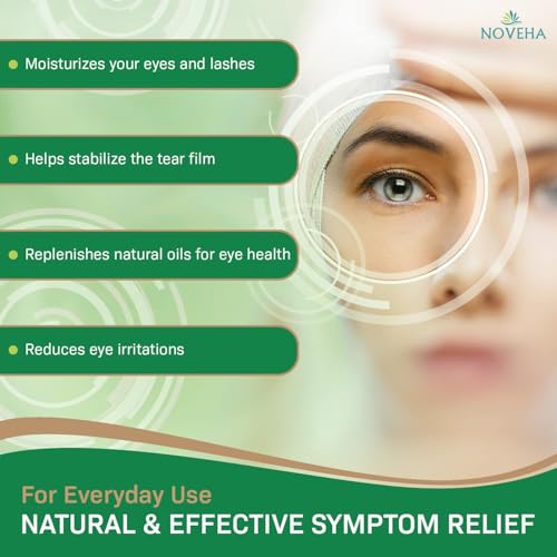 Image of NOVEHA 60PCs Tea Tree & Coconut Oil Eyelid & Lash Wipes - For Demodex, Blepharitis & Itchy Eyes, Individually Wrapped Eyelash Wipes With Aloe Vera, Natural Makeup Remover & Daily Eye Cleanser