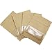 PABCK 100 Pack (Inner Size 2.36x2.36inch) Clear Window Airtight Seed Packets Brown Kraft Paper Envelopes for Zip Food Storage Lock Small Bags Zipper Seal Resealable Heat Seal Pouch Coffee Packaging