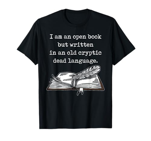 Dark Academia Aesthetic I Am an Open Book Graphic Vintage T-Shirt