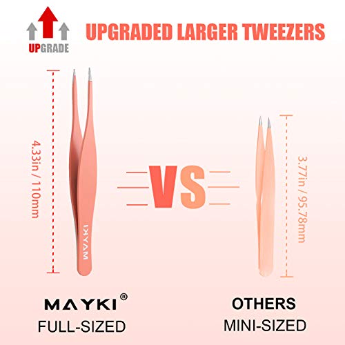 image for Eyebrow Tweezers Women 6Pcs, Full Size Professional Eyebrow Tweezers K