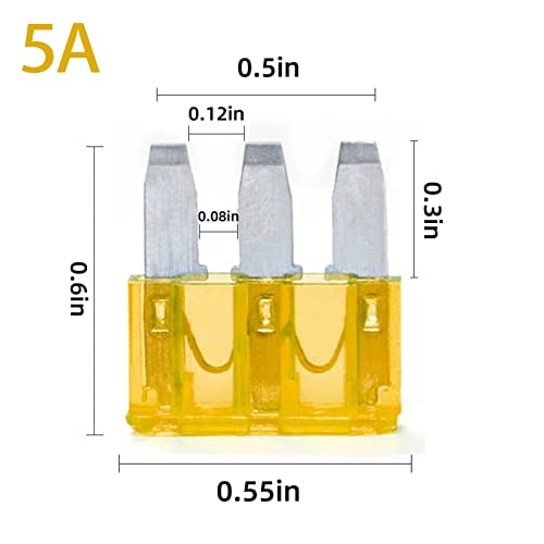 Sinbrlai Amp Micro 3 Fuse 24Pcs 5-15A, 3 Prong Micro Blade Fuse, Applicable To The Maintenance, Replacement Of Car, Automobile Trucks, Automotive Lighting #TOP5