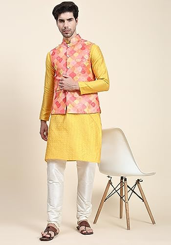 Image of Aany's Culture Men's Ethnic Digital Floral Printed Nehru Jacket | Regular fit | Stylish Nehru Jacket | Premium Nehru Jacket For Men