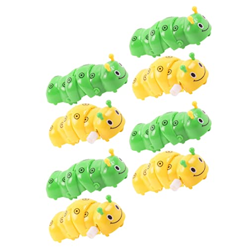 Toddmomy 8pcs Wind-up Caterpillar Toys for Boys and Girls Educational Pop-up Clockwork Toys Tops Random