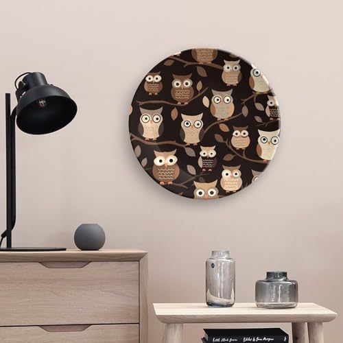 Plato decorativo de cerámica estilo porcelana ósea 10 pulgadas miniatura 5