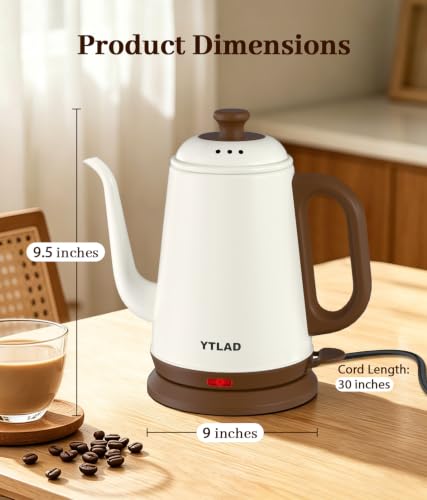 YTLAD Gooseneck Electric Kettle 1L, 1000W, Pour-Over Coffee & Tea - image 7