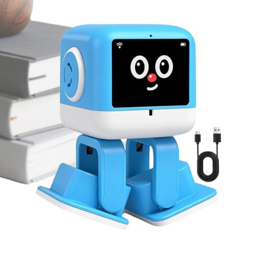 Robot IA para escritorio educativo que enseña a dibujar en tardes de juego familiares