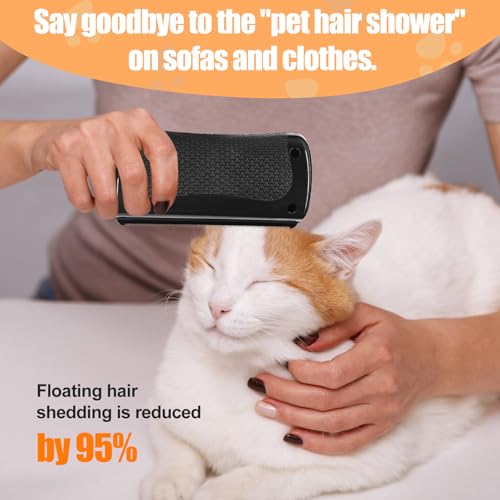 Fellwunder Bürste Hund, Groomify Pet Care Bürste, Hundebürste für Kurzhaar Unterfellbürste Hunde, Fellpflege Bürste mit Haarentfernung Funktion, Wunderbürste für Hunde aller Größen, Leicht zu Reinigen