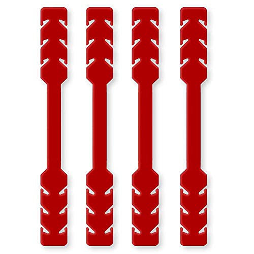 OcioDual 4 Salva Orejas Extensores Elásticos Flexibles Rojas para Mascarilla Alargadores Ajustables Antipresión Ganchos de Goma
