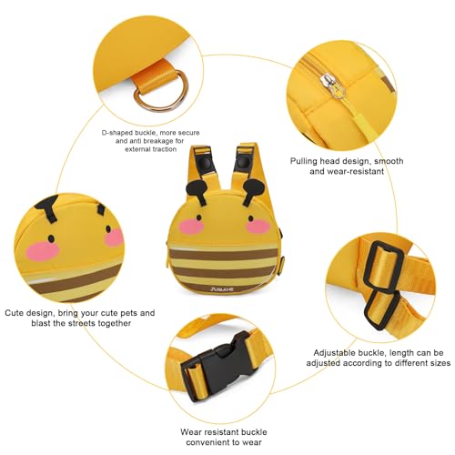 Ruiqas Hunderucksack mit Geschirr Niedlicher Cartoon Satteltasche Selbsttragerucksack für Welpen Kleine Hunde