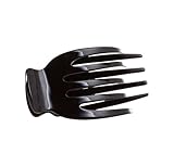 Ficcare Manhattan Yoga Jaw Hair Clips in Black Acetate