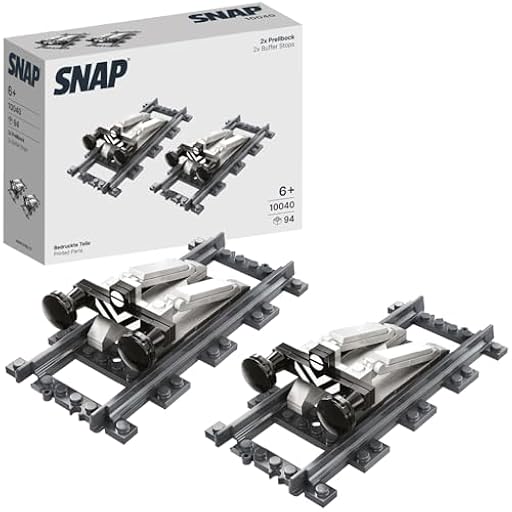 SNAP Juego de 2 bloques de sujeción con terminaciones de riel, accesorios para trenes, compatible con Lego – Kit de construcción para niños y adultos a partir de 6 años – 10040 | Ya disponible en tu tienda friki favorita! En mundofriki.es!