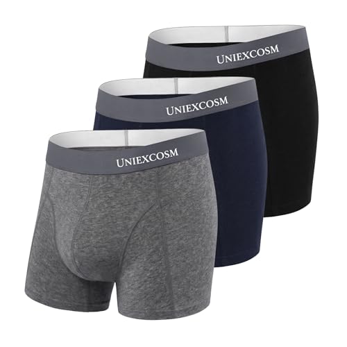 Uniexcosm Boxershorts Herren 2er-4er Pack Baumwolle Männer Unterwäsche Komfortable Retroshorts Boxer Unterwäsche