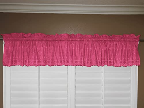 Zen Creative Designs Cotton Eyelet Scalloped Bottom Edge Window Valance Home Décor Bedroom Nursery Kitchen Window (58