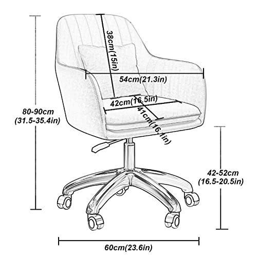 Chaise de bureau en velours haut de gamme fauteuil de direction confortable - 3