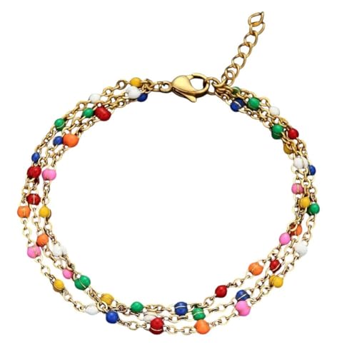 Bracelet à breloques cristal bleu vert ajustable fini les bijoux trop petits
