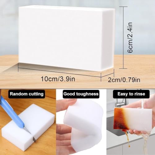 Image of Magic Eraser Sponges for Cleaning Kitchen Wipes Cleaner Non-Scratch Scrub Sponge Kitchen,Bathroom,Wall, Furniture and Washing Products JMS-3 Pack - 5