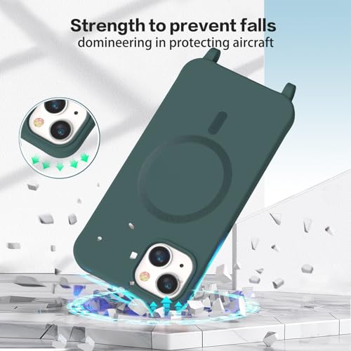 AOMYKE Handyband für iPhone 13 / iPhone 14 Hülle mit Band, Magnetisch Handyhülle kompatibel mit Magsafe zum Umhängen Schutzhülle mit Kette… – Ansicht 4