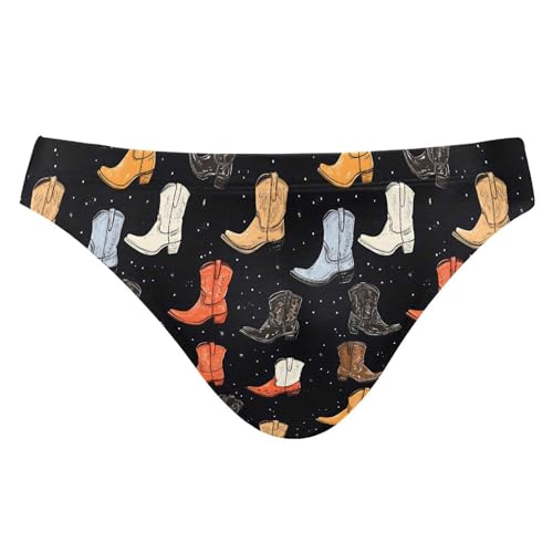 Mens Swim Briefs Cowboy Boots Swimwear Bikini Swimsuit XL B0403614