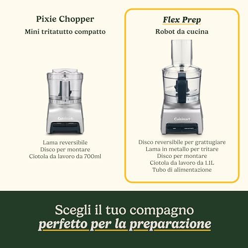 Cuisinart FlexPrep® Robot da cucina 1,1 L | Tritare, grattugiare, frullare, sminuzzare, ridurre in purea, montare | Lama in acciaio inossidabile, disco reversibile, BladeLock™ | One-Touch | Senza BPA - immagine 4