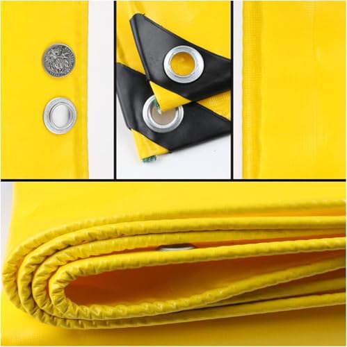Image of Samruddhi Yellow Heavy Duty Tarpaulin | 120 GSM UV Resistant Waterproof Tadpatri | Extra Strong Tharpai Tirpal for Outdoor Protection (21x30 FT)