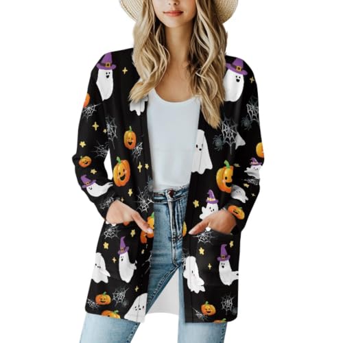 Image of Cardigan Sweaters for Women Long Sleeve Cardigan Soft Drape Open Front Fall Dusters V-Neck Jackets Dressy Loose Coat