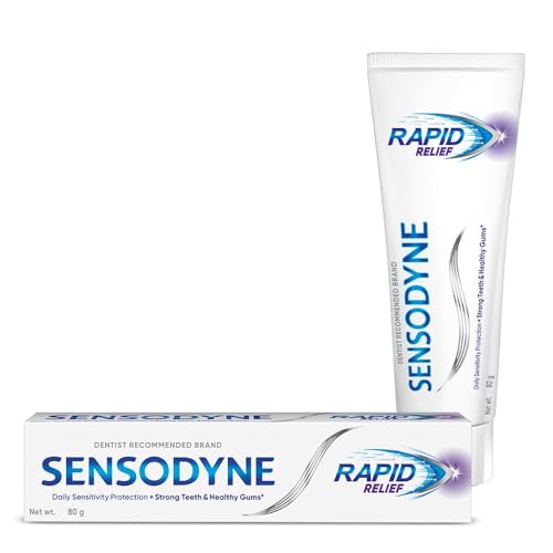 Image of Sensodyne Toothpaste Rapid Relief | Fast Sensitivity Relief Tooth Paste Pack of 1-80g | Fresh Taste | Dentist Recommended
