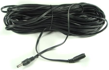 Hanvex HDCQ100 100ft 20AWG 2.1mm x 5.5mm DC Plug Extension Cable for Power Adapter, Male to Female, for LED, CCTV, Car, and More
