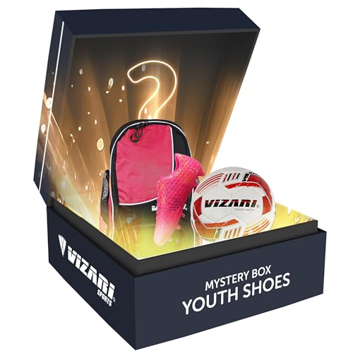 Vizari Soccer Mystery Box for Kids – Surprise Soccer Shoes, Ball, Socks & Backpack! | Fun & Functional Gear for Kids | Surpise Your Young Soccer Star!