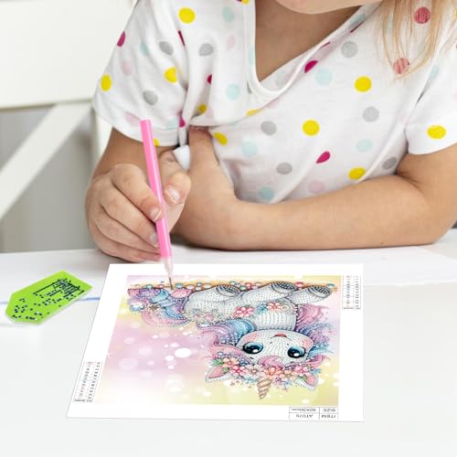 Image of AiYuanzsh Unicorn Diamond Painting Kits for Adults, 12x12 Inch | 5D Special Shape, Crystal Rhinestone, Fantasy Cartoon Animal Design, For Beginners, Home Wall Decor Gift