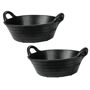 SYTZTOOLS PACK VAN 2 11L RUBBER SKIP FEED TROUGH INDESTRUCTIBLE VOEDEREMMER FARM DIER