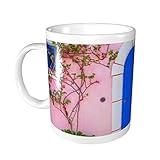 Tasses à café en porcelaine anglaise avec porte bleue ancienne tasse en céramique fine et légère pour femmes et hommes