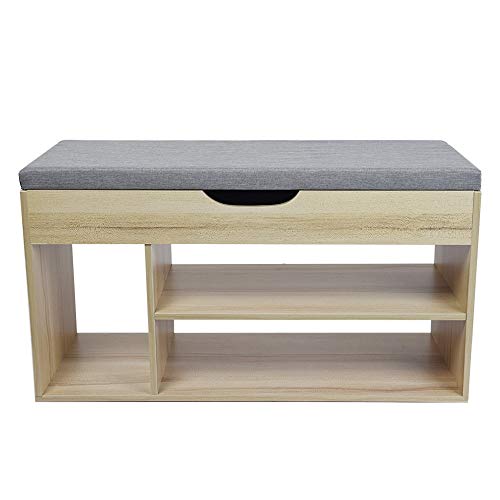 Entryway Storage Bench with Cushion Rack Bench Shoes Organizer with Cushion Seat Shoe CabinetShoe BenchStorage Cabinet Storage Stool Ideal for Home Entryway