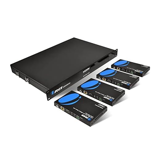 OREI 6X4 4K HDMI Matrix Switcher Extender - HDBaseT UltraHD 4K @ 60Hz 4:4:4 Over Single CAT5e/6/7 Cable with HDR, CEC & IR Control, RS-232 - Up to 132 Ft 2 Loop Out 4 Receivers Audio Extractor
