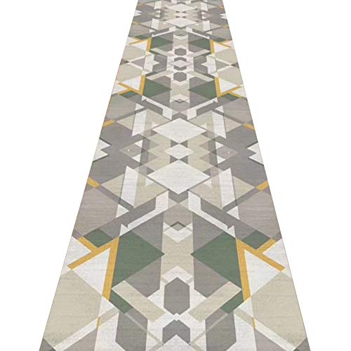 Alfombra de suelo extra larga con patrones geométricos para pasillo 2