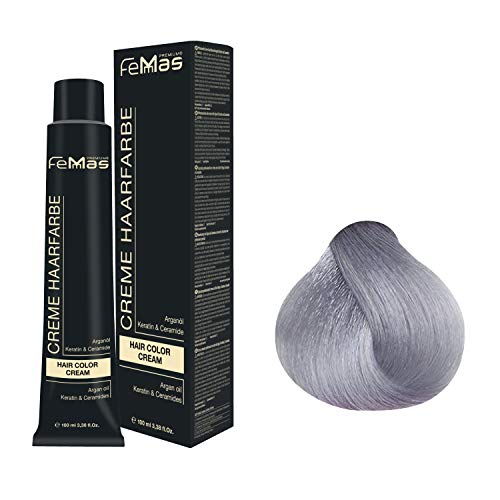 Femmas Hair Color Cream 100ml Haarfarbe (Pure&Mix Silber)