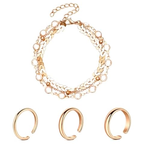 Rajnard Adjustable Toe Ring and Anklet Set Cover