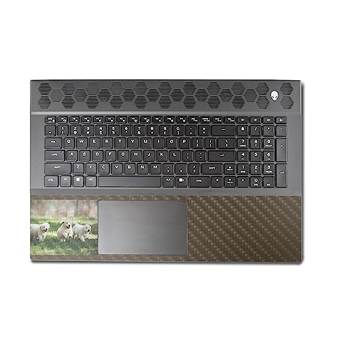 Image of MightySkins Carbon Fiber Skin Compatible with Alienware M18 R1 (2023) Full Wrap Kit - Puppy Pack | Protective, Durable Textured Carbon Fiber Finish | Easy to Apply & Change Styles | Made in The USA