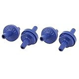 sourcing map Kunststoff Aquarium Air Pumpe Rückschlagventil, blau, 4-TLG. de
