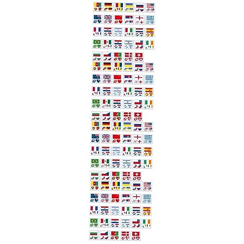Calcomanías de banderas del mundo minkissy tatuajes temporales patrióticos cuerpo 464 piezas