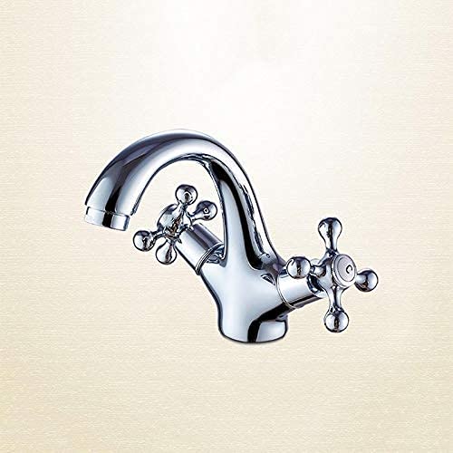 Mitigeur d'évier de salle de bain double levier eau chaude - 4